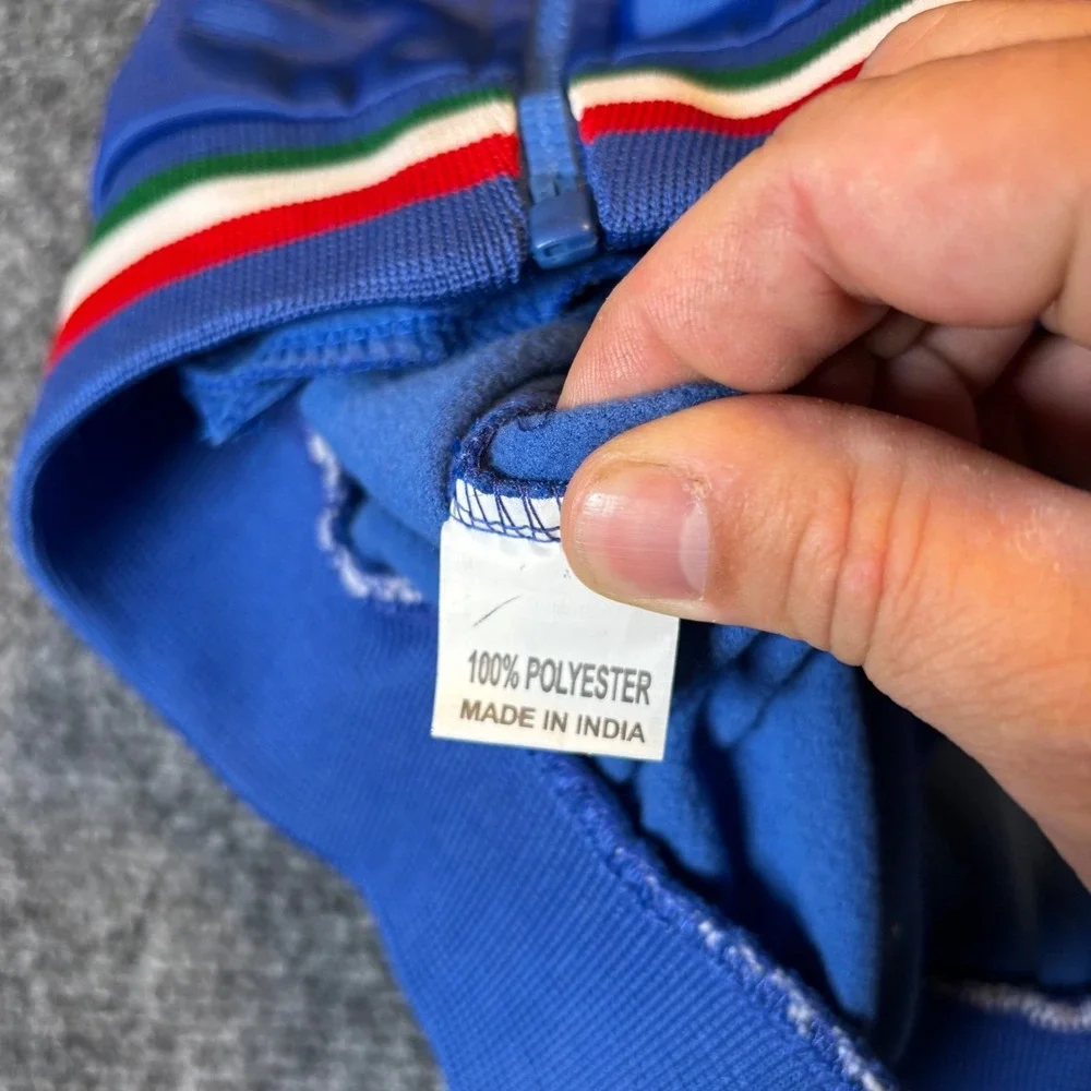 Youth Italia Track Jacket YXL Full Zip Blue White Red‎ Green Italy Flag Soccer
